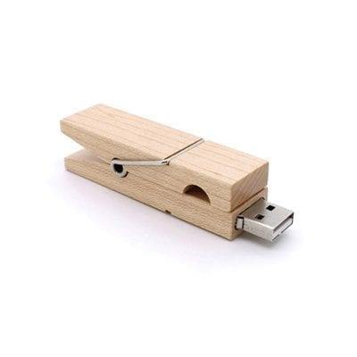 GFY1001 CLOTHESPIN WOODEN FLASH DRIVE
