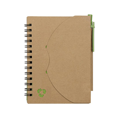 GIH1002 ECO STICKY NOTEPAD WITH RECYCLED PAPER PEN