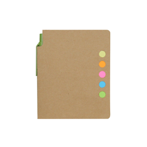 GIH1043 ECO STICKY NOTEPAD WITH RECYCLED PAPER PEN